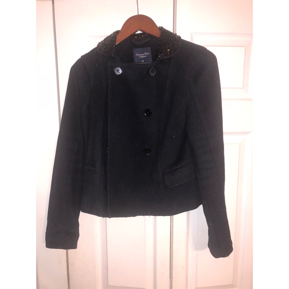 American Eagle sequin neck coat